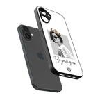 be your queen back phone cover | glass case for iphone 16 plus