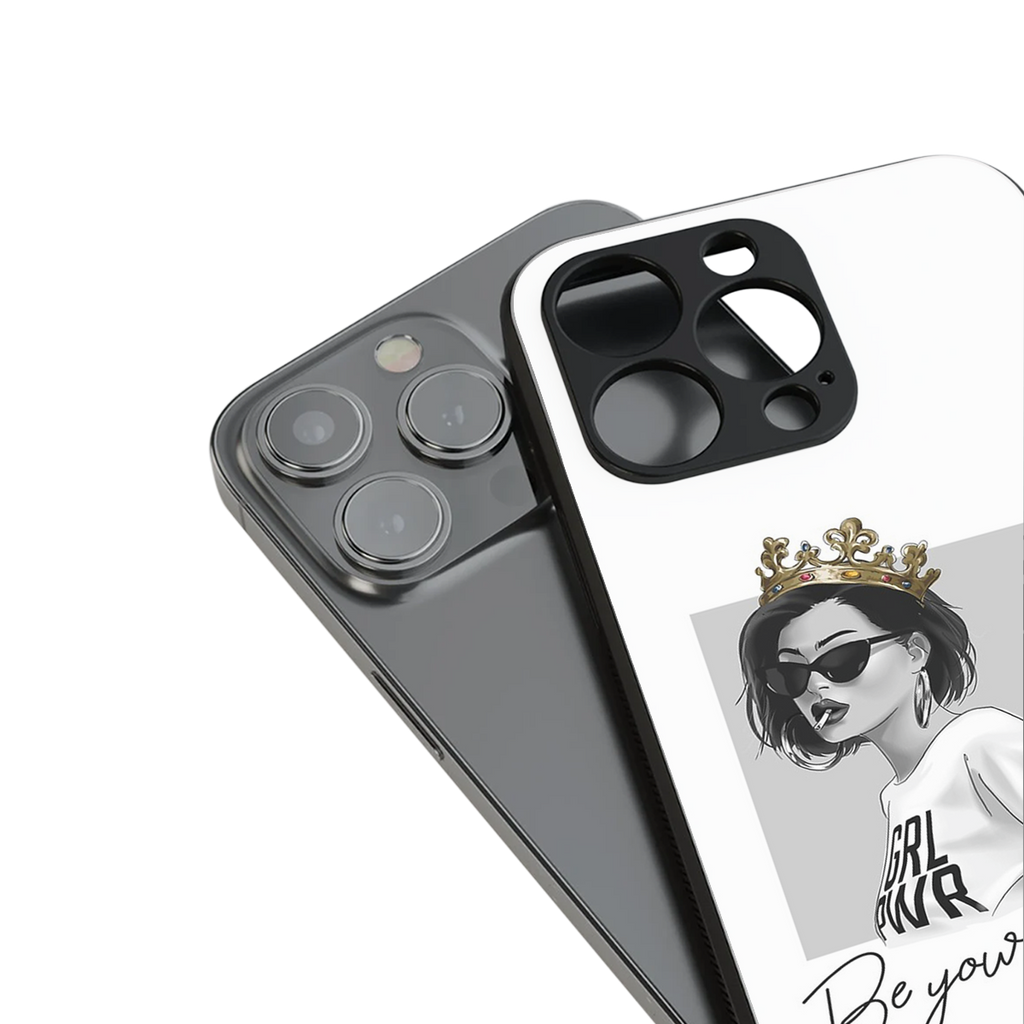 be your queen back phone cover | glass case for iphone 13 pro max