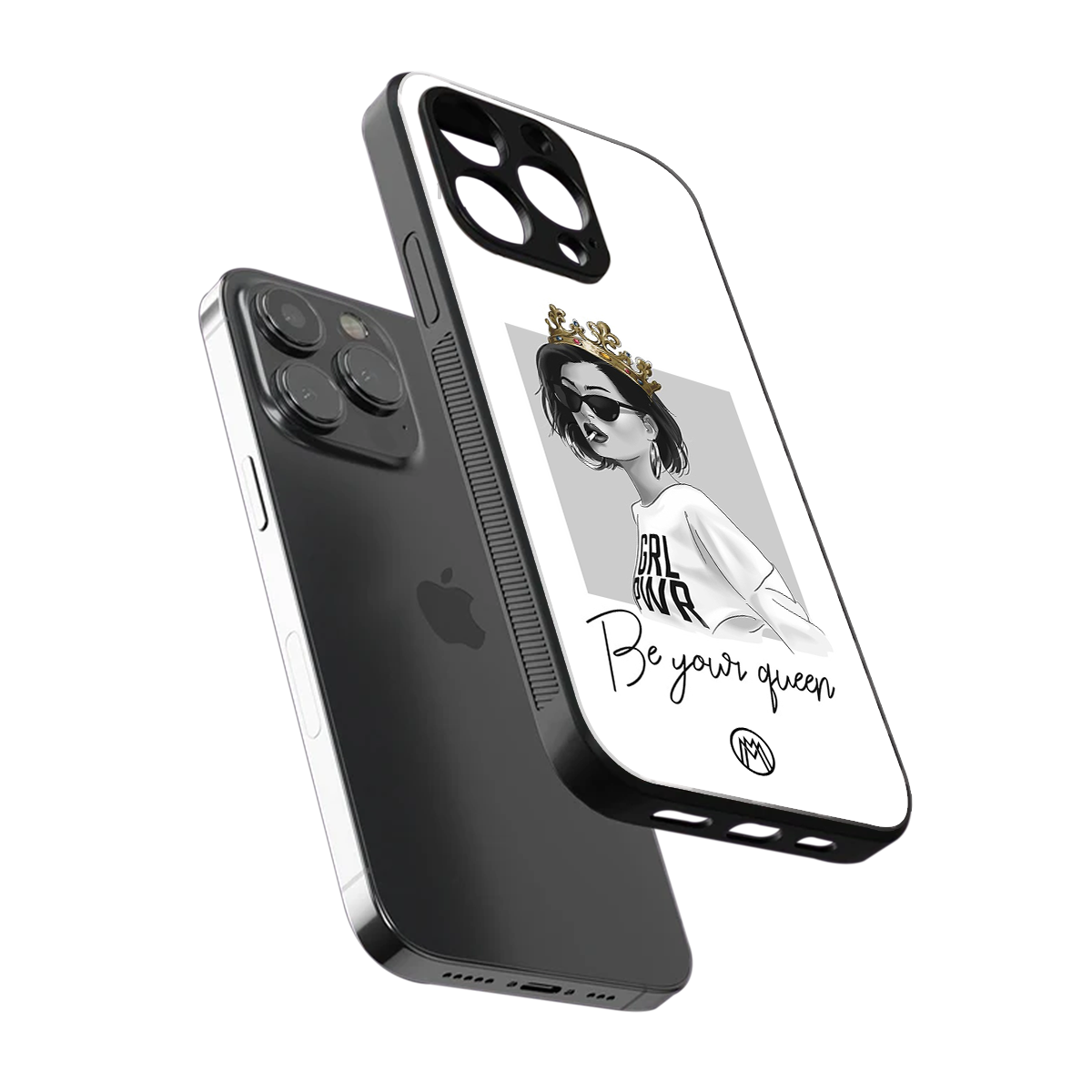 be your queen back phone cover | glass case for iphone 16 pro