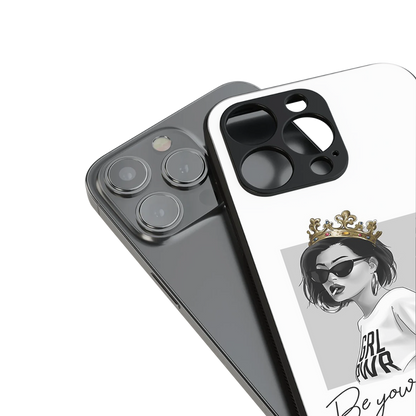be your queen back phone cover | glass case for iphone 16 pro