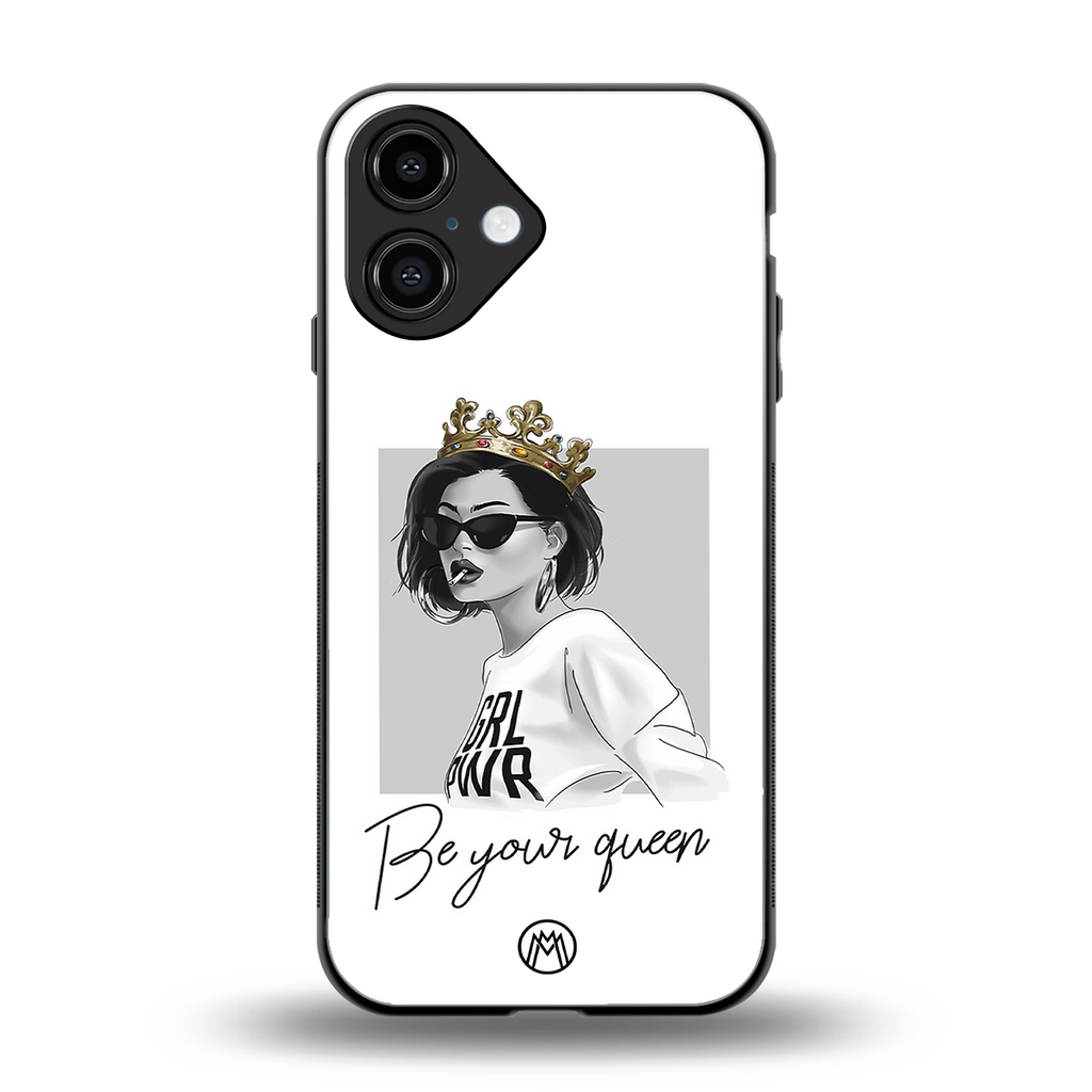 be your queen back phone cover | glass case for iphone 16