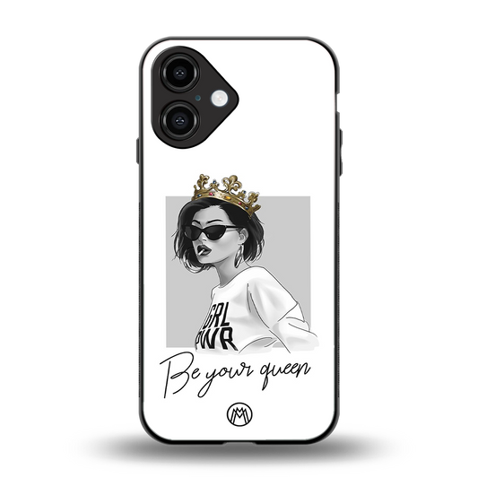 be your queen back phone cover | glass case for iphone 16