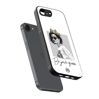 be your queen back phone cover | glass case for iphone 16e
