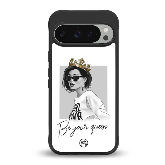 be your queen back phone cover | glass case for google pixel 9 pro xl