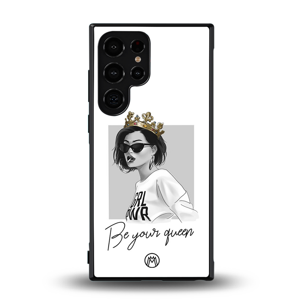 be your queen back phone cover | glass case for samsung galaxy s23 ultra