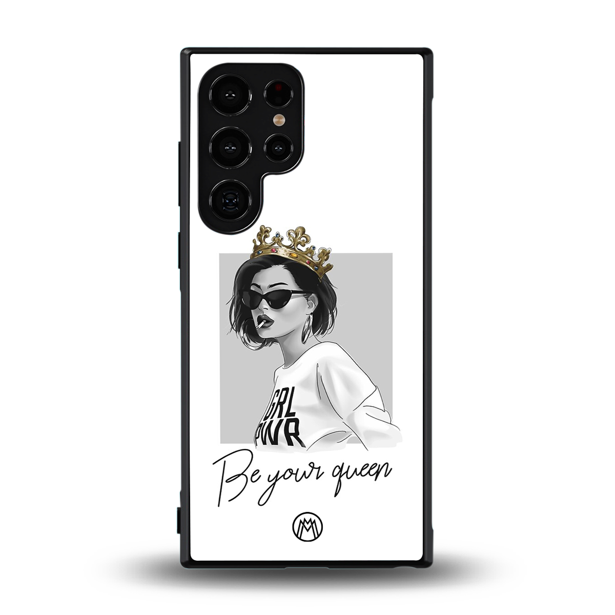 be your queen back phone cover | glass case for samsung galaxy s23 ultra