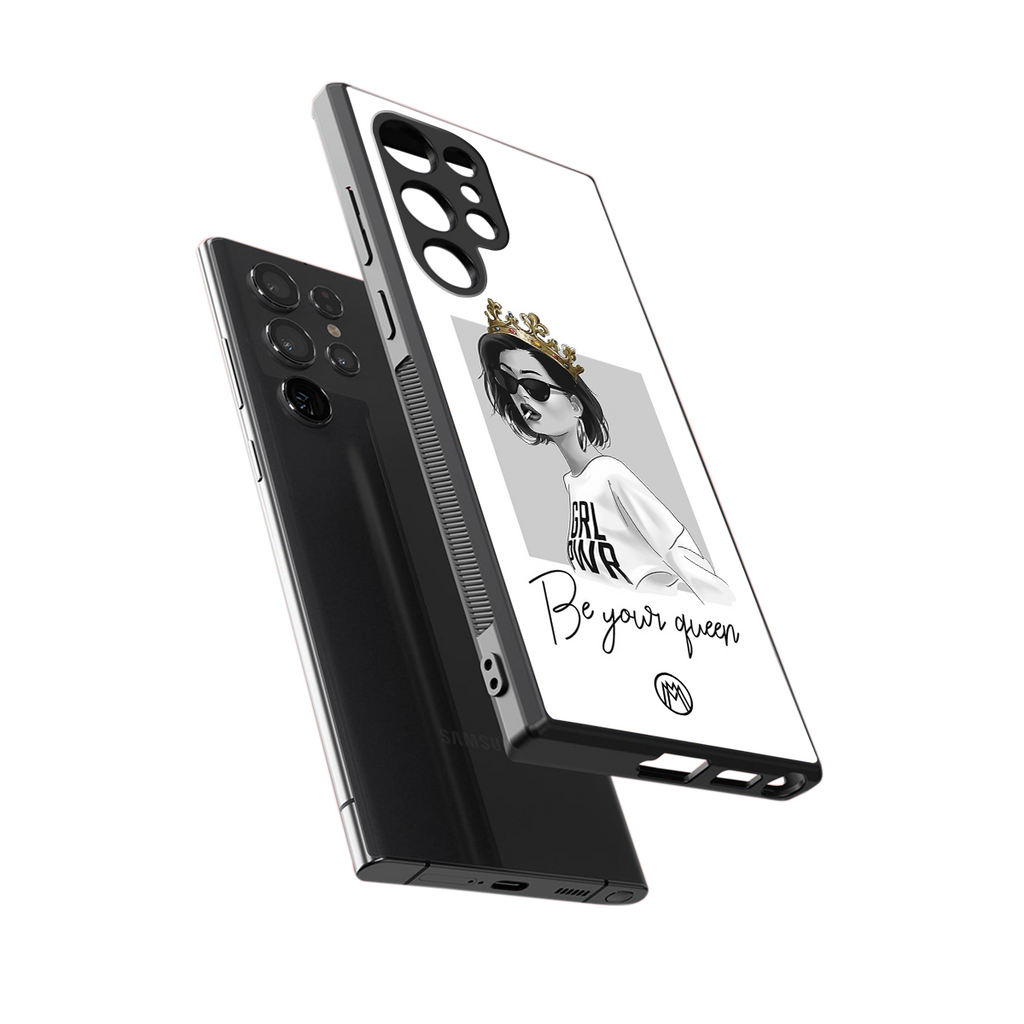 be your queen back phone cover | glass case for samsung galaxy s23 ultra