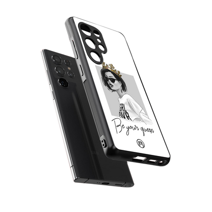 be your queen back phone cover | glass case for samsung galaxy s25 ultra