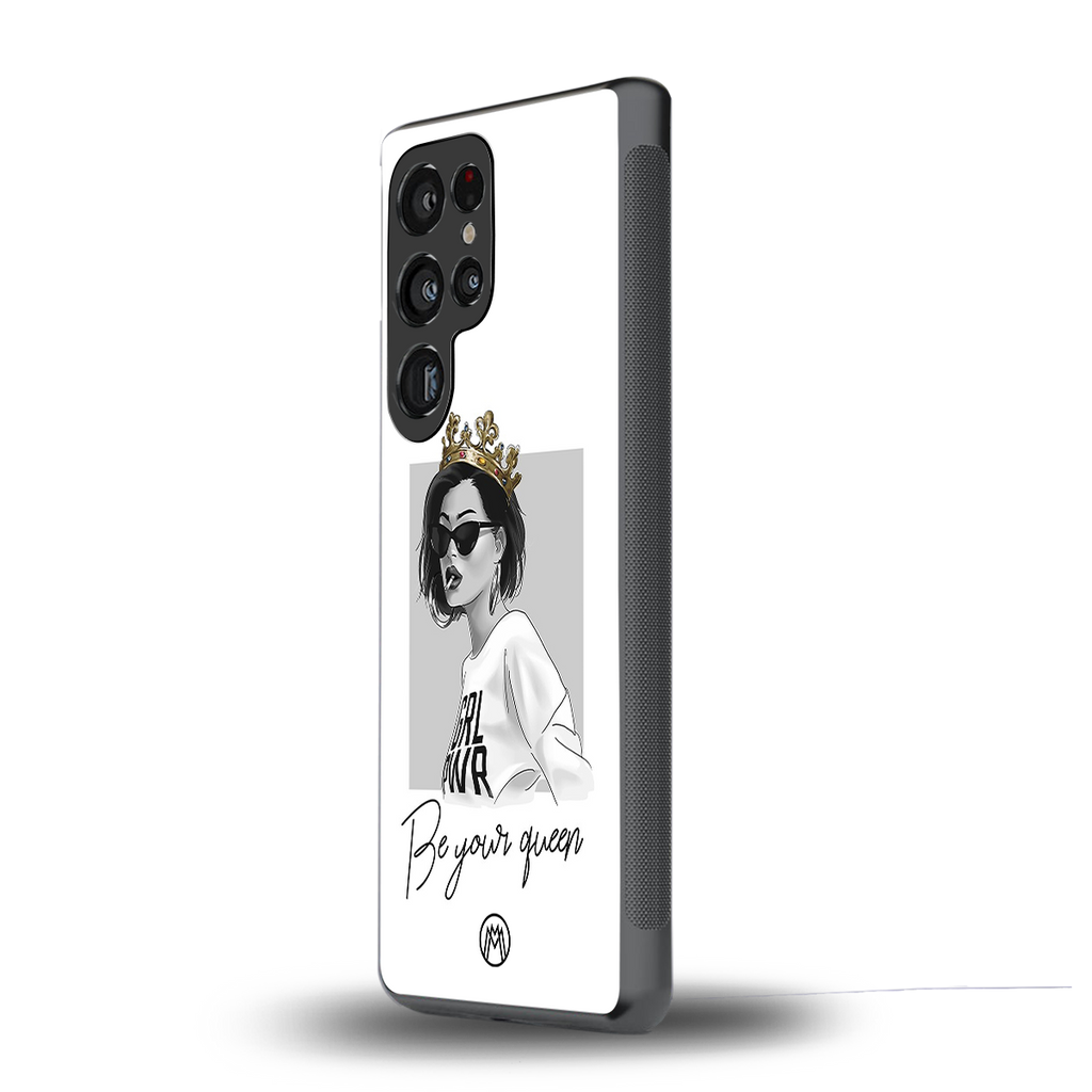 be your queen back phone cover | glass case for samsung galaxy s25 ultra