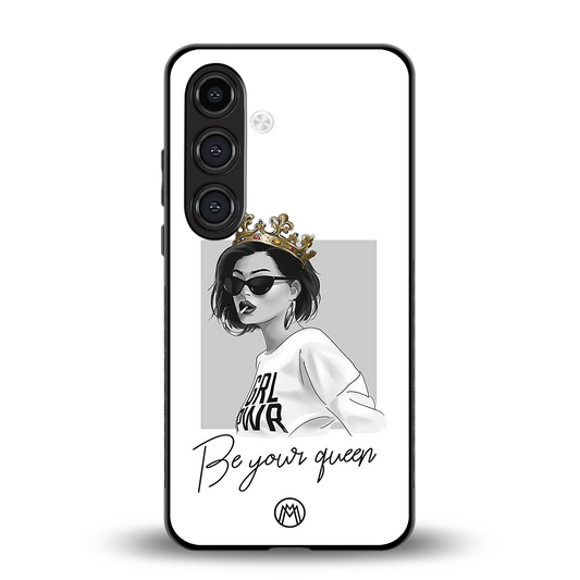 be your queen back phone cover | glass case for samsung galaxy s24 fe