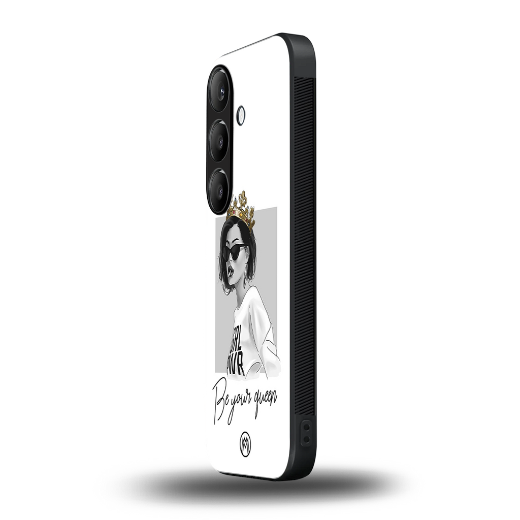 be your queen back phone cover | glass case for samsung galaxy s25