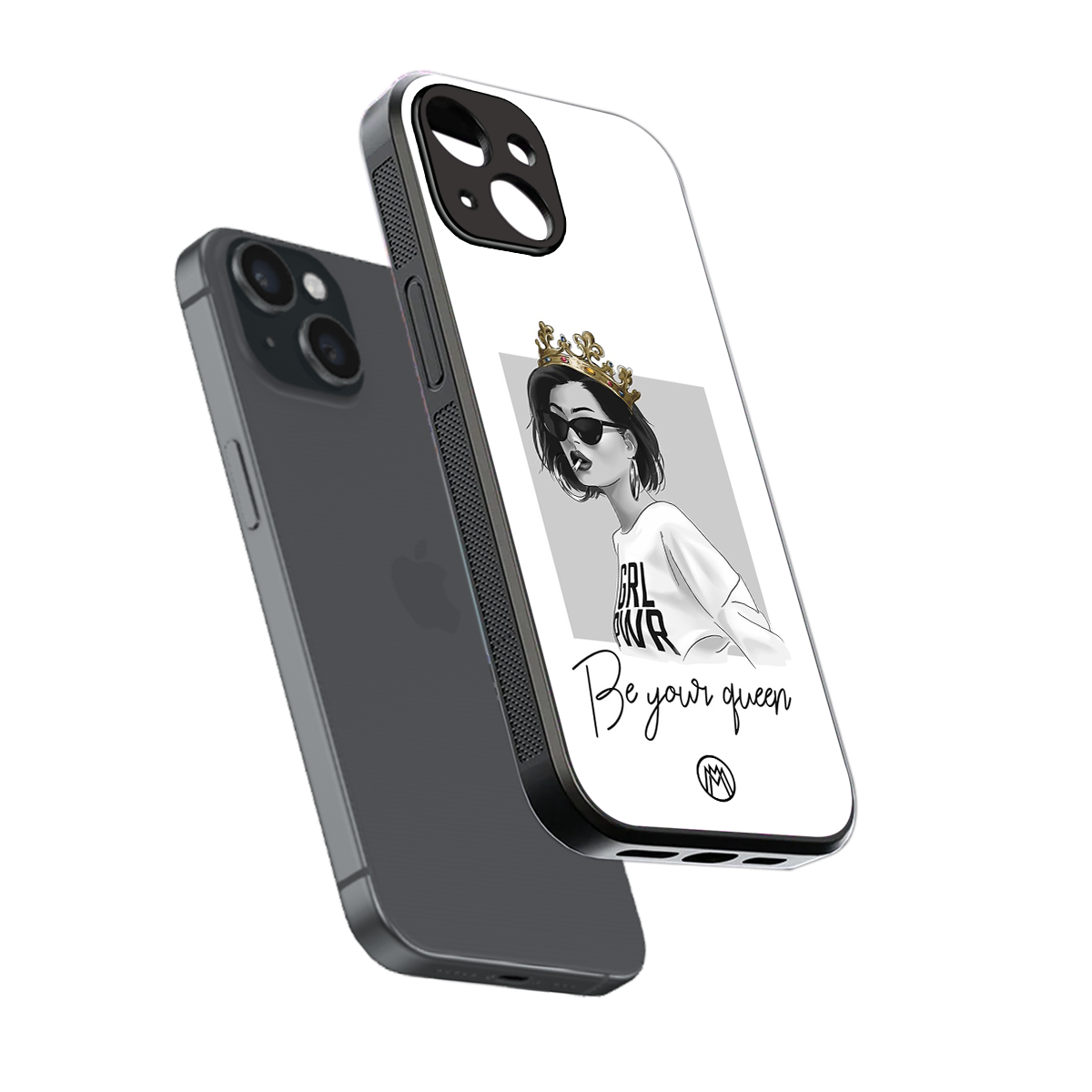 be your queen back phone cover | glass case for iphone 15