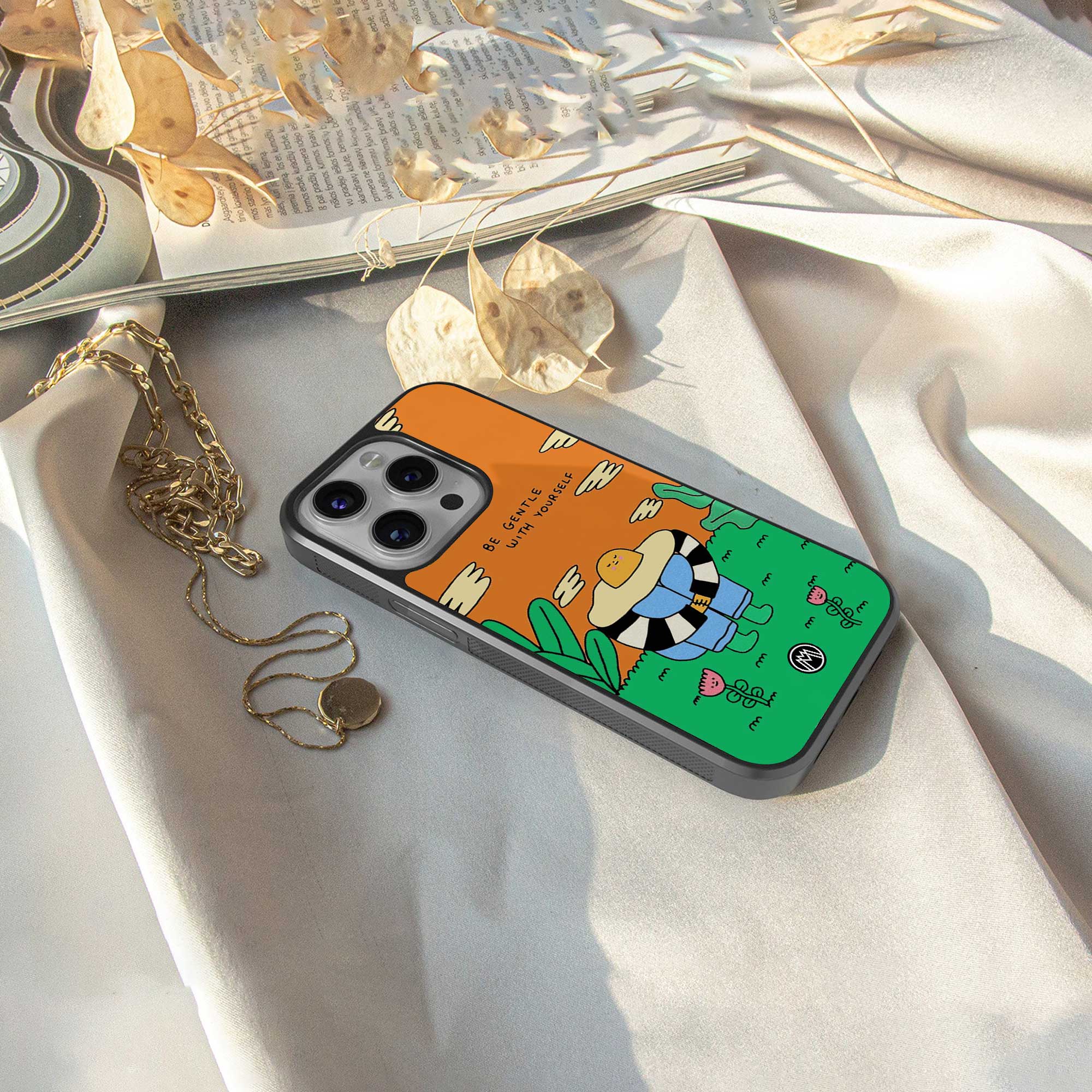 be gentle with yourself back phone cover | glass case for oneplus nord ce 3