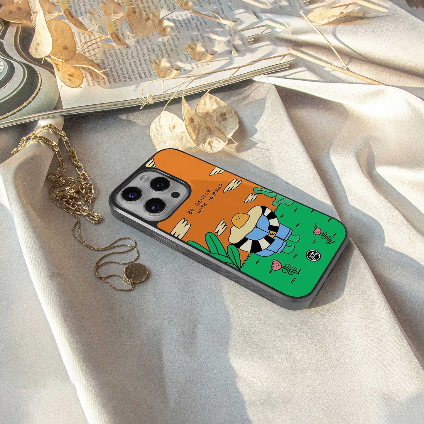 be gentle with yourself back phone cover | glass case for oneplus nord 4