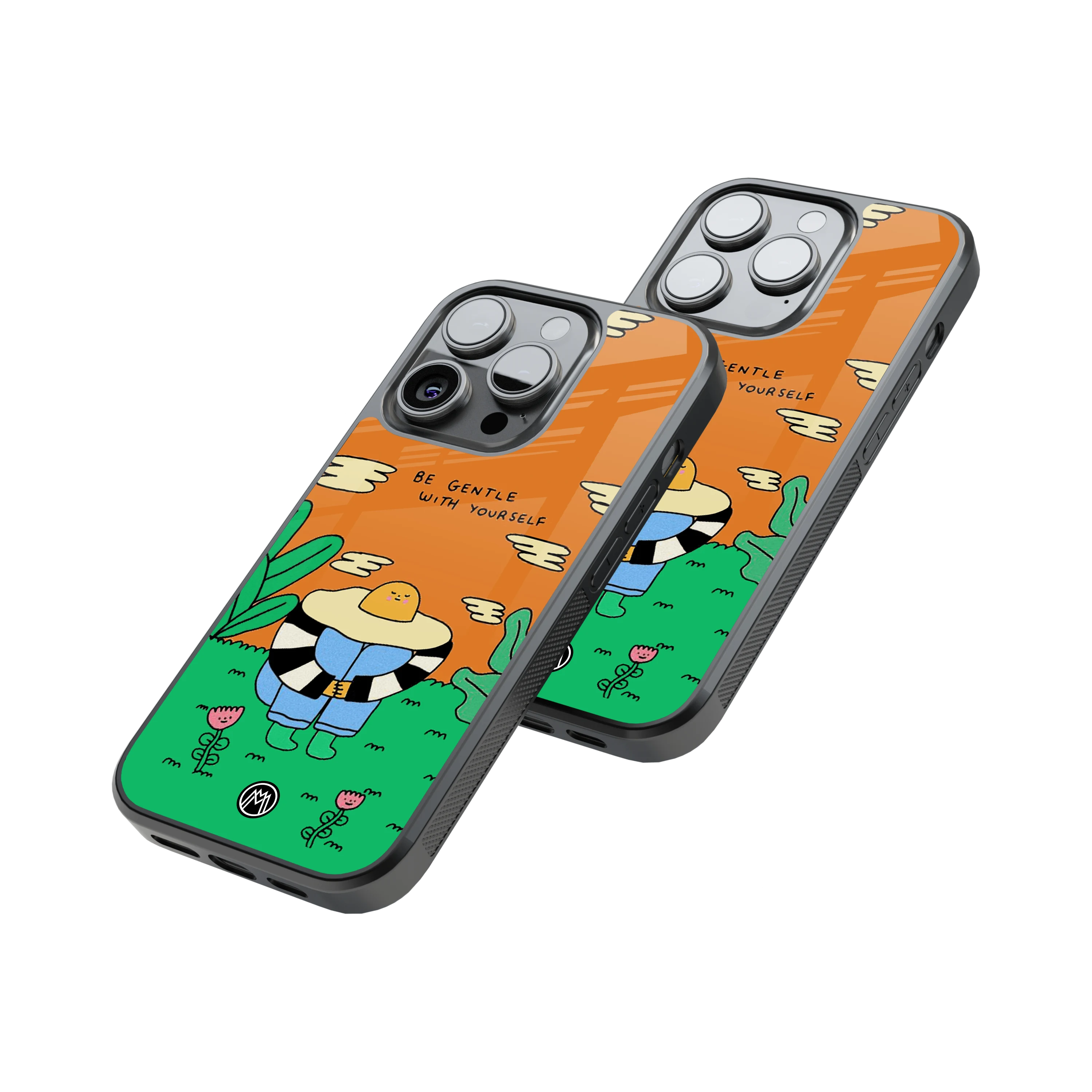 Protective Glass Back Phone Case Compatible with iPhone, Samsung, OnePlus, Pixel & More