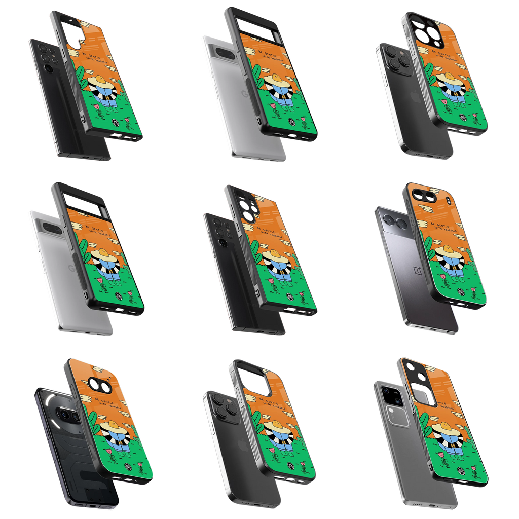 Durable Glass Back Mobile Case for iPhone, Samsung, OnePlus, Google Pixel, Redmi, Vivo, Oppo