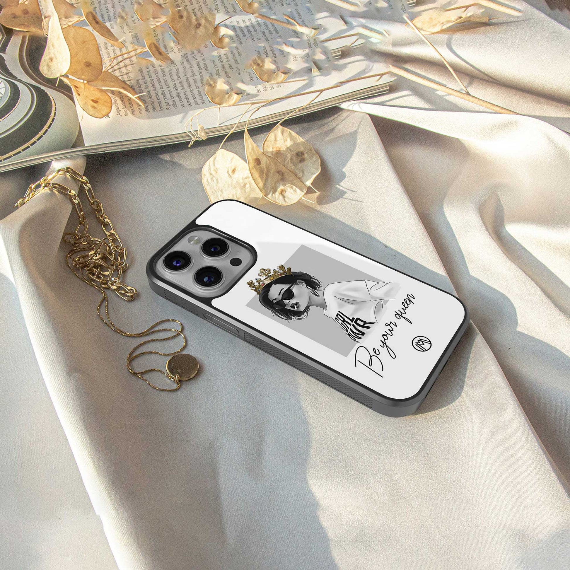 be your queen back phone cover | glass case for samsung galaxy s24 ultra