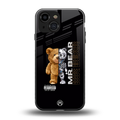 bear pal back phone cover | glass case for iphone 13 mini