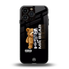 bear pal back phone cover | glass case for iphone 13 pro max