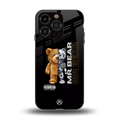 bear pal back phone cover | glass case for iphone 13 pro