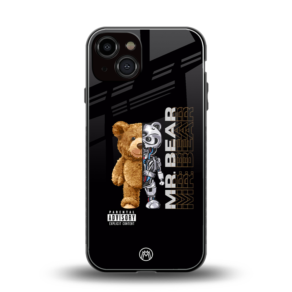 bear pal back phone cover | glass case for iphone 13
