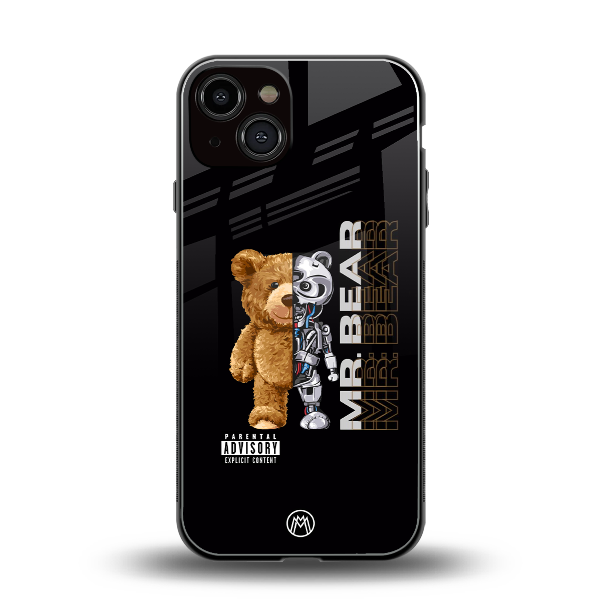 bear pal back phone cover | glass case for iphone 13