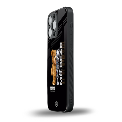 bear pal back phone cover | glass case for iphone 14 pro max