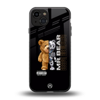 bear pal back phone cover | glass case for iphone 15
