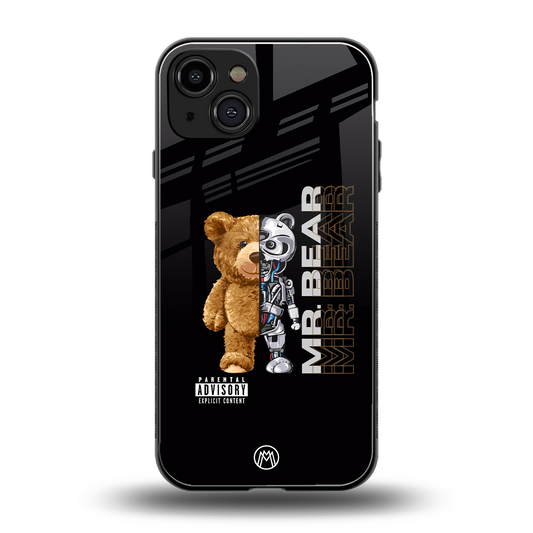 bear pal back phone cover | glass case for iphone 15