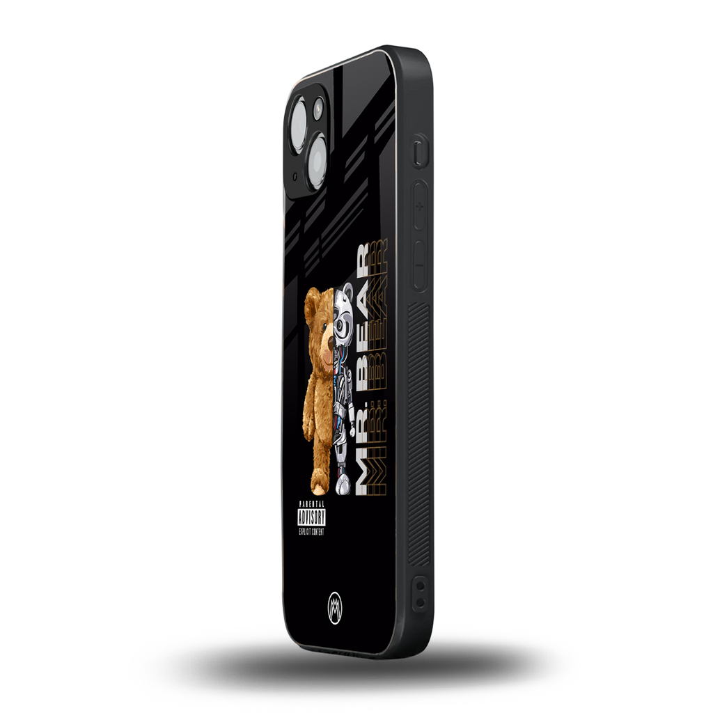 bear pal back phone cover | glass case for iphone 15