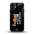 bear pal back phone cover | glass case for iphone 16 plus