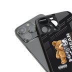 bear pal back phone cover | glass case for iphone 13 pro