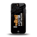 bear pal back phone cover | glass case for iphone 16 pro