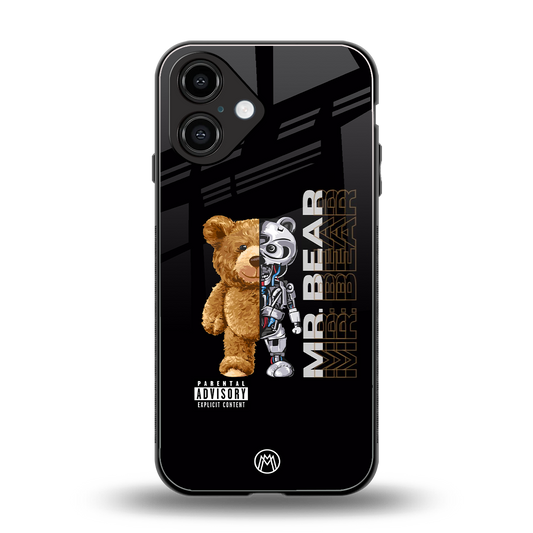 bear pal back phone cover | glass case for iphone 16