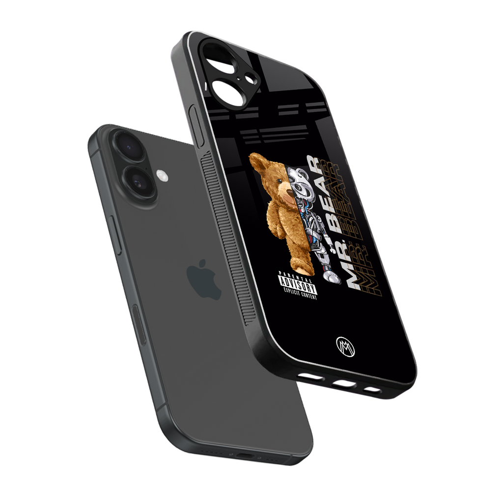 bear pal back phone cover | glass case for iphone 16