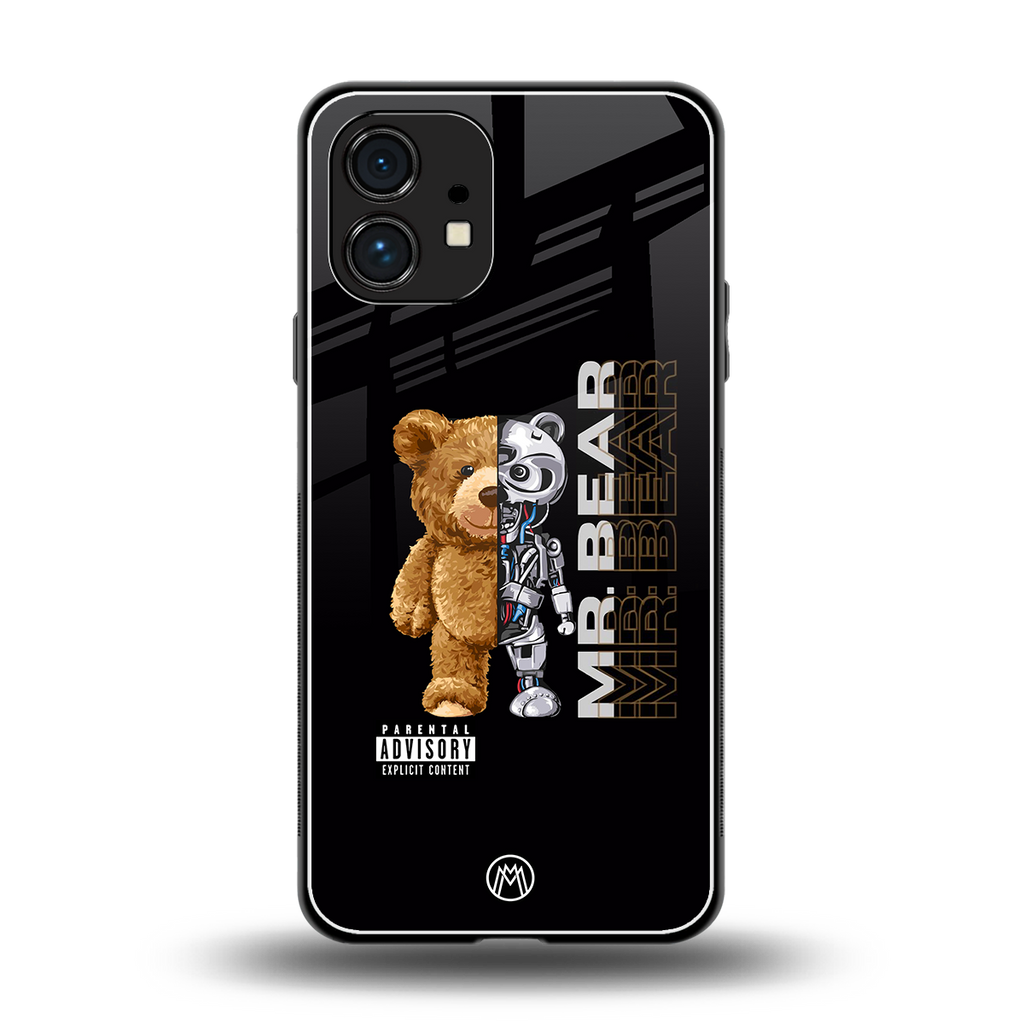 bear pal back phone cover | glass case for nothing phone 1