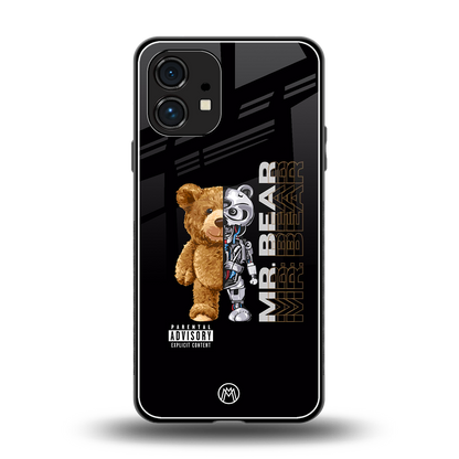 bear pal back phone cover | glass case for nothing phone 1