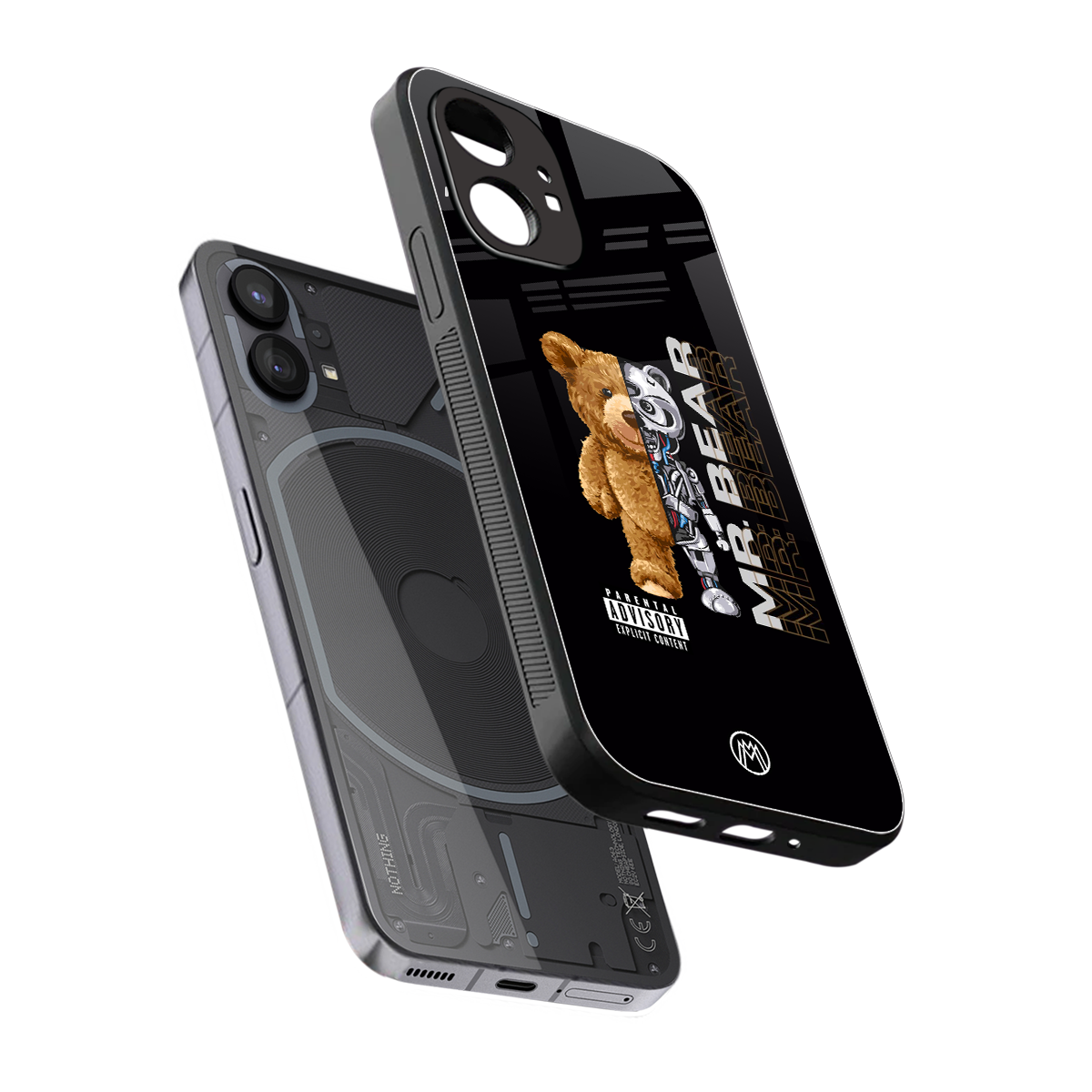bear pal back phone cover | glass case for nothing phone 1