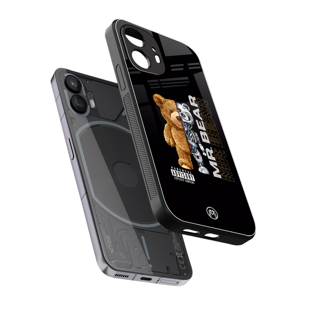 bear pal back phone cover | glass case for nothing phone 2