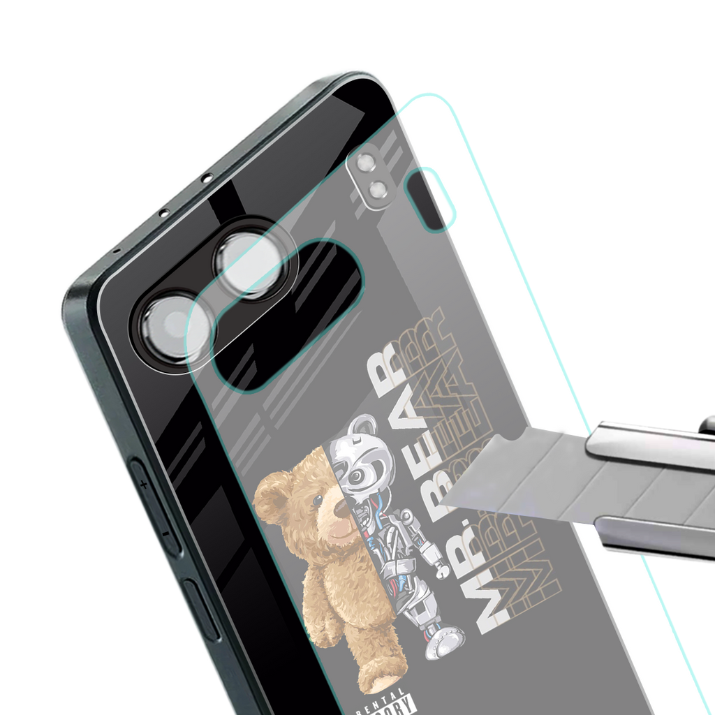 bear pal back phone cover | glass case for oneplus nord 4