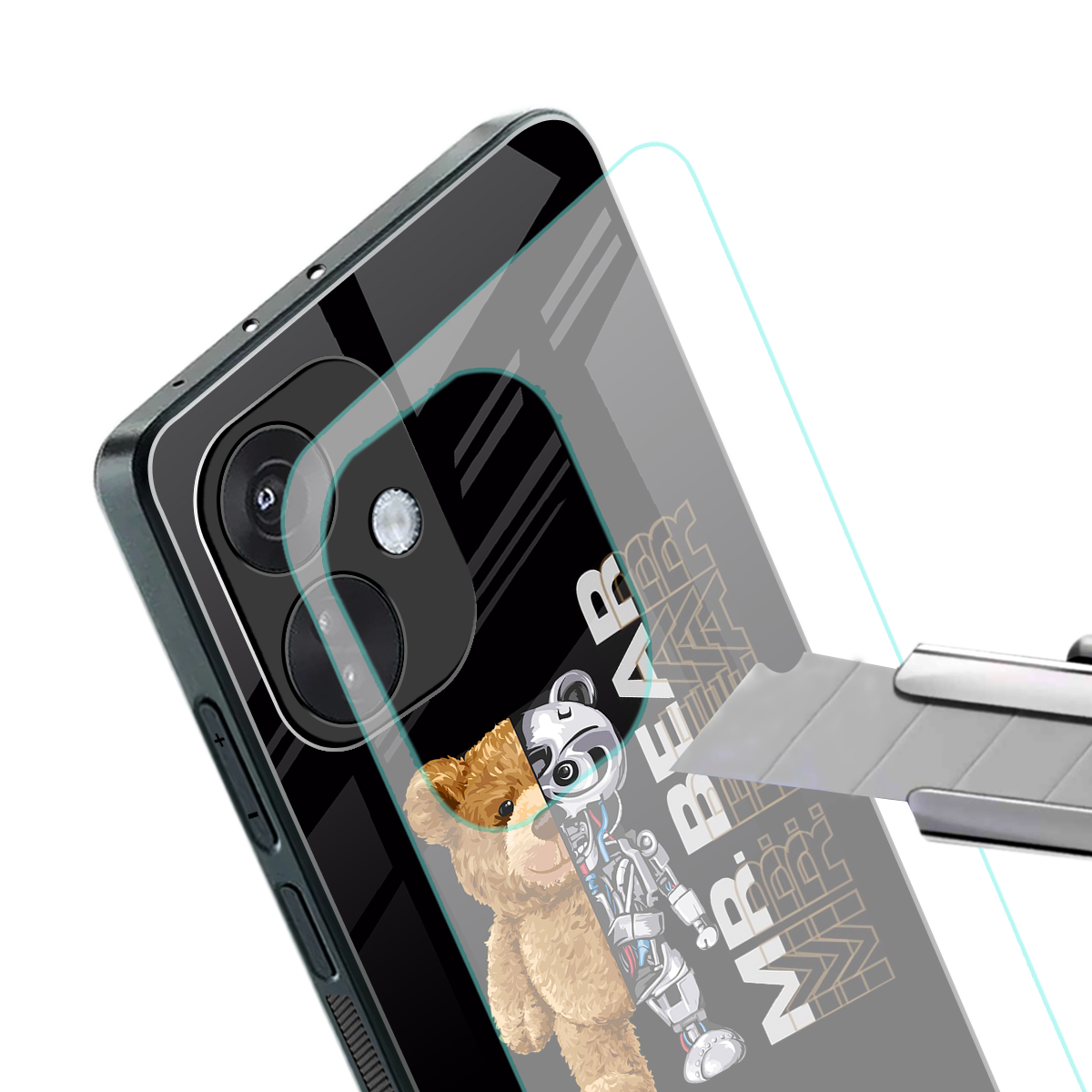 bear pal back phone cover | glass case for oneplus nord ce 3