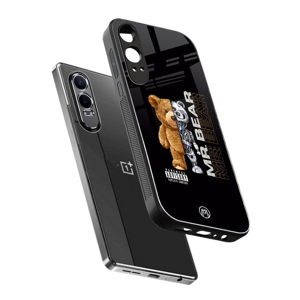 bear pal back phone cover | glass case for oneplus nord ce 4 lite