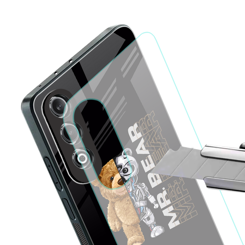 bear pal back phone cover | glass case for oneplus nord ce 4