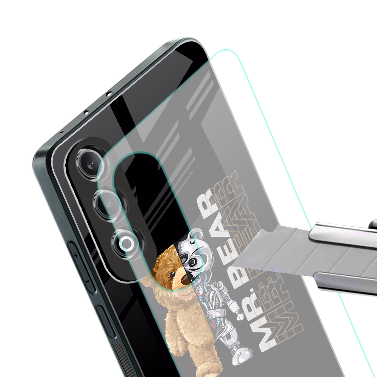 bear pal back phone cover | glass case for oneplus nord ce 4