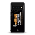 bear pal back phone cover | glass case for google pixel 6 pro