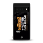 bear pal back phone cover | glass case for google pixel 6 pro