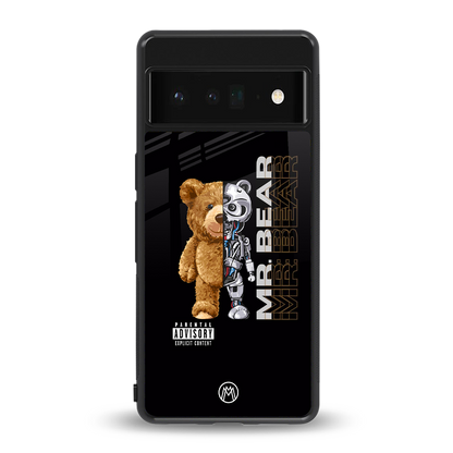 bear pal back phone cover | glass case for google pixel 6 pro