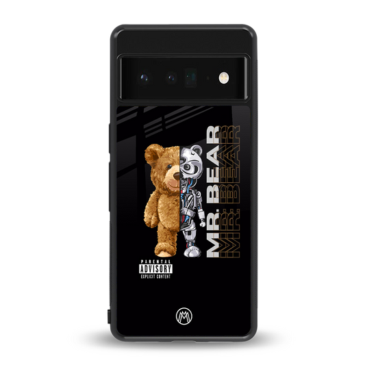 bear pal back phone cover | glass case for google pixel 6 pro