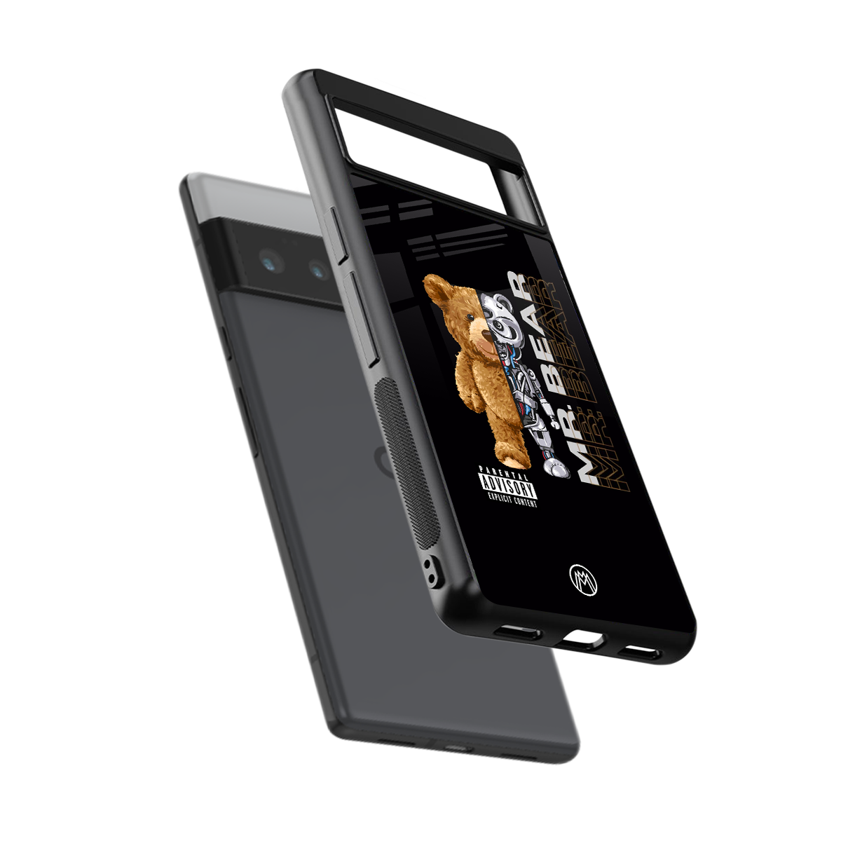bear pal back phone cover | glass case for google pixel 6 pro