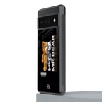 bear pal back phone cover | glass case for google pixel 6 pro